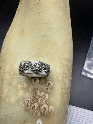 Chrom Herzen 2003 Sechseck Ring Sterlingsilber