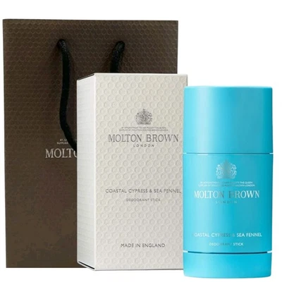 Molton Brown Coastal Cypress and Sea Fennel Anti-Perspirant Deodorant 75g + BAG