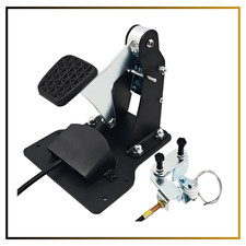 Universal Right Passenger Side Dual Brake Pedal Rhd Conversion Kit Black