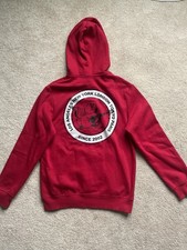 True Religion Men's Medium Zip-Up Red Hoodie