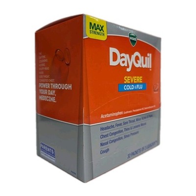 Vicks DayQuil Severe Maximum Strength Cold & Flu (32 Packets of 2 Liquicaps)