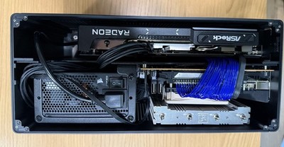 New Louqe Ghost S1 MK3 Limestone/Silver SFF/ITX PC Case + 2×TopHat