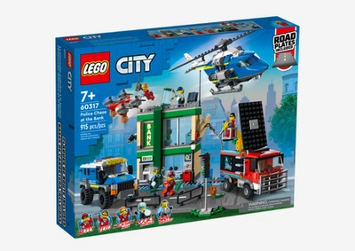 LEGO City 60317 Police Bank Chase Building Kit Truck Helicopter Minifiguras - Imagen 1 de 2