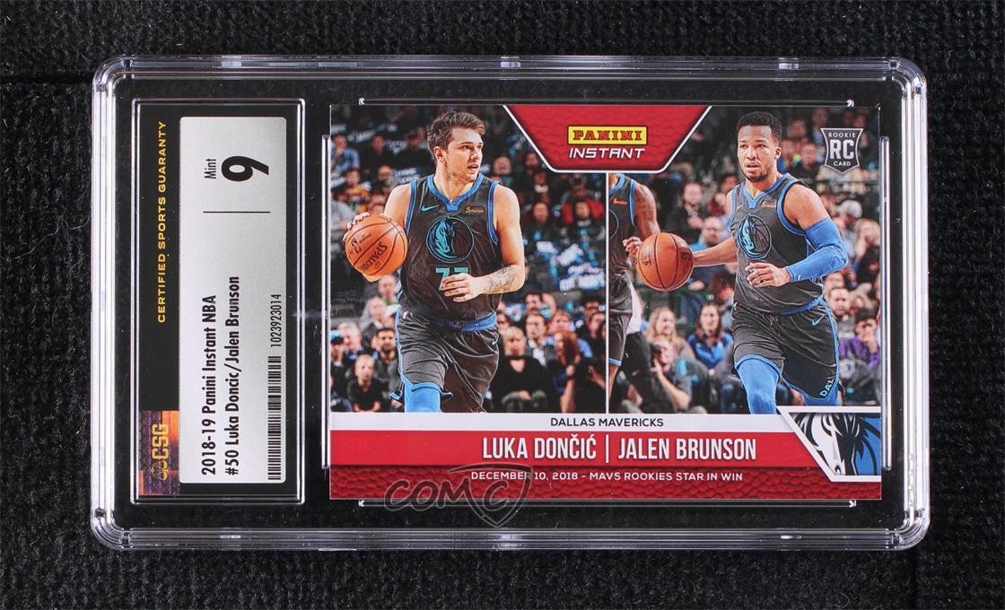 2018-19 Panini Instant /84 Luka Doncic Jalen Brunson #50 CSG 9 Mint Rookie RC