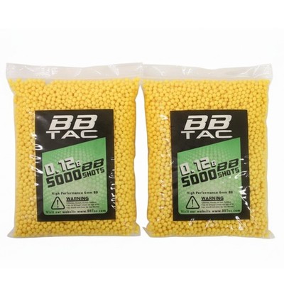 BBTac Airsoft BBs 6mm High Performance 0.12 gram pellets .12g ammo 10,000 Yellow