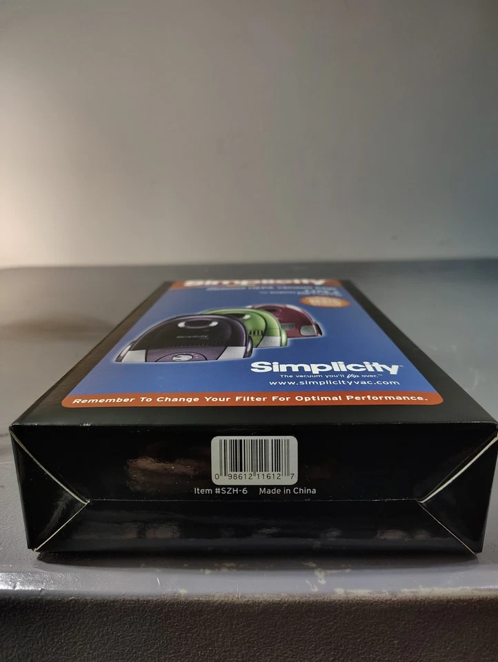 Bolsas de vacío HEPA Simplicity Genuinas Tipo Z Jill Snap Jack Bote SZH-6 6 bolsas Foto 3 de 3