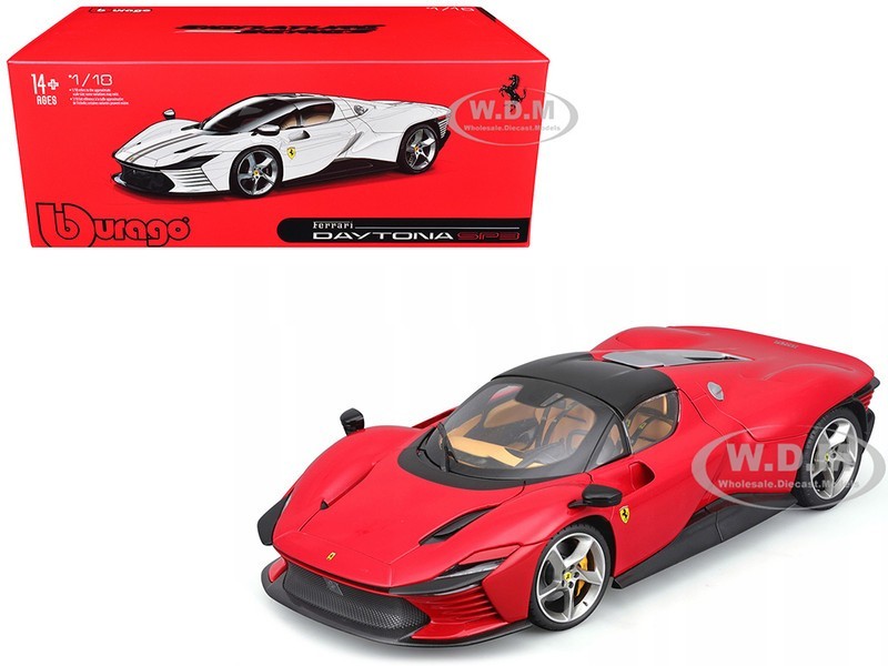FERRARI DAYTONA SP3 RED ''SIGNATURE SERIES'' 1/18 DIECAST MODEL BY BBURAGO 16912