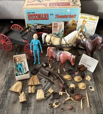 Vintage Marx Johnny West Buckboard Horse Accessories Wild West Mixed Lot