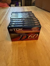 NEW Genuine TDK High Output D60 IEC I/TYPE I Blank Audio Cassette Tapes Lot 10