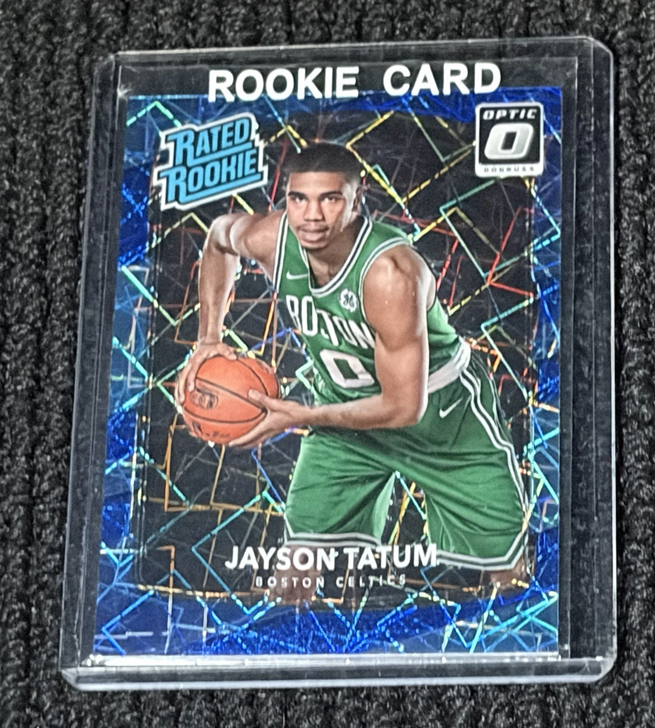 2017-18 Panini Donruss Optic Jayson Tatum Rated Rookie #198 - Blue Velocity RC