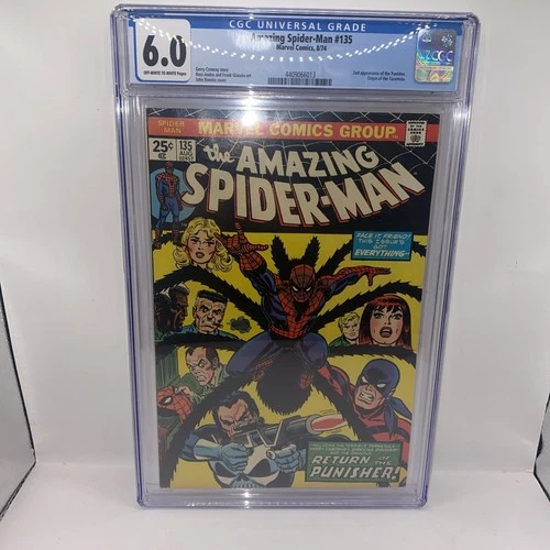 AMAZING SPIDERMAN 135 CGC 6.0 ORIGIN TARANTULA 2ND PUNISHER