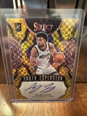 2023-24 Panini Select - Youth Explosion Signatures Colby Jones #YE-CLY Gold /10