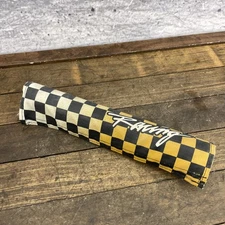 BMX Motocross Handlebar Crossbar Frame Pad Checkered Black Yellow Racing Cover