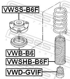 2x ✅Fits FEBEST VWD-GVIF FRONT SHOCK ABSORBER REBOUND SKODA OCTAVIA  ⭐UK Seller⭐