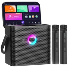 Ikarao Karaoke Machine Lyrics Display Tablet 2 Mics