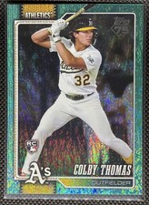 2026 Topps Series 1 Colby Thomas RC #213 – Aqua Sand Glitter – Athletics
