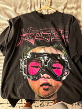 Hell Star Mens Black Graphic Logo Crew Neck S...
