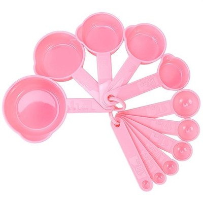 Measuring Cups and Spoons Set, 11 Pieces Plastic Measuring Cups and Spoons Se...