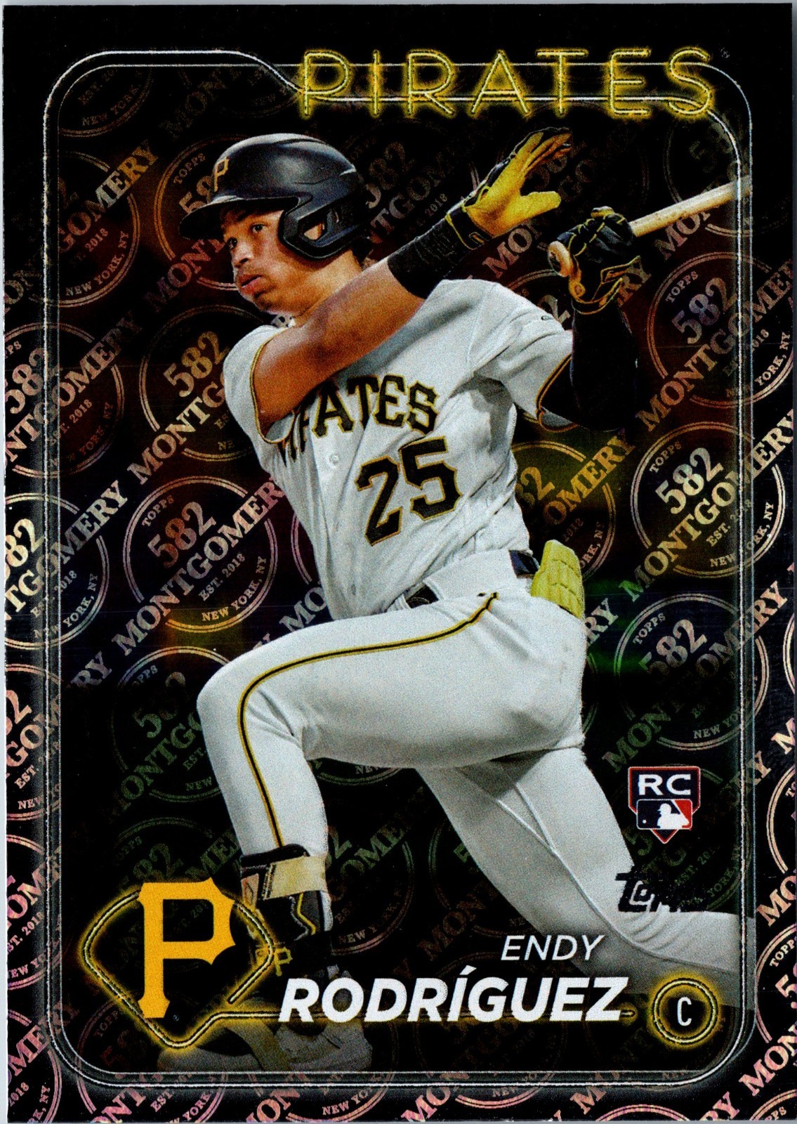 Endy Rodriguez-2024 Topps 582 Montgomery Foil RC #3 Pirates