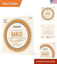 Tenor Banjo Strings, Phosphor Bronze, EJ55, Medium Gauge 9-30, 5 String Set, ...