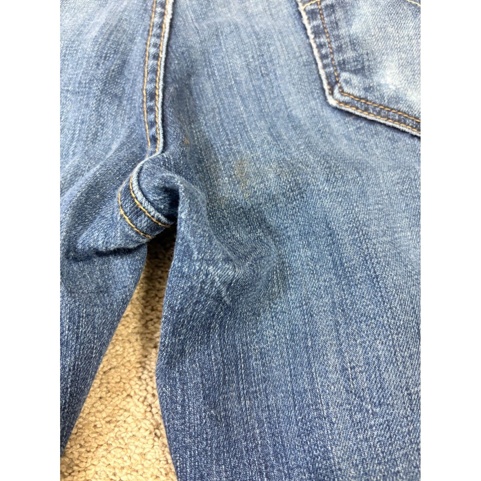 Levi's 511 Slim Fit Jeans Mens Blue Wash Denim Distressed Size 34x34 READ thumbnail 8