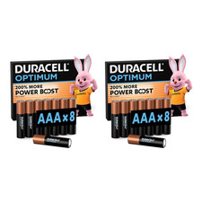 Image of Duracell Optimum AAA 1.5V Alkaline Batteries MX2400 For Smart Devices