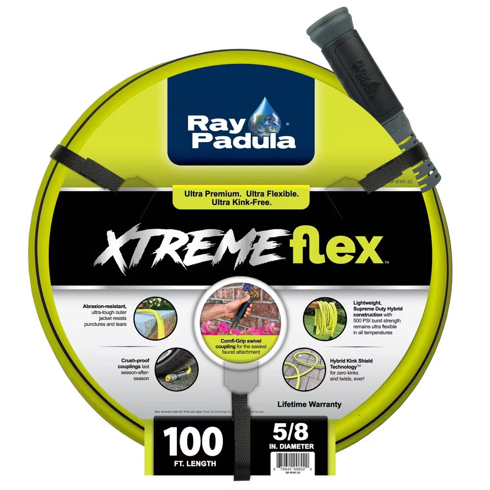 Ray Padula 100' XtremeFlex Hybrid Polymer Garden Hose Yellow/Black Review