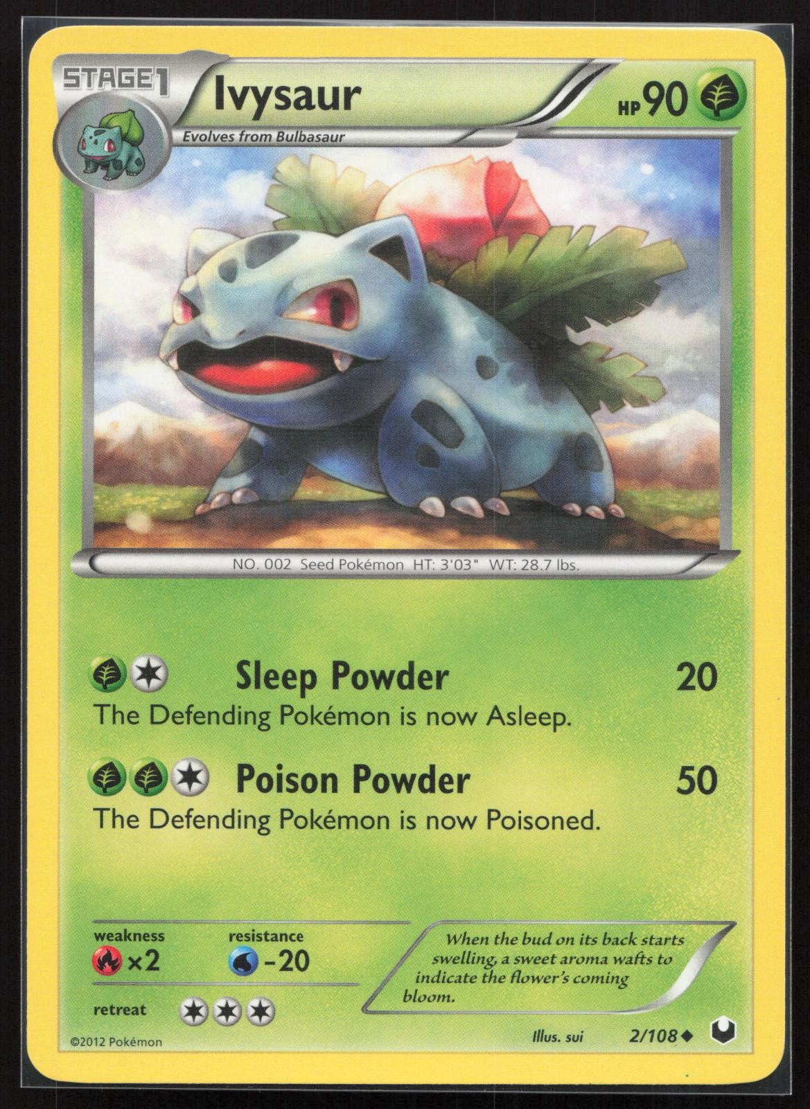 Ivysaur Dark Explorers 2/108 Uncommon DEX Pokemon TCG Card LP