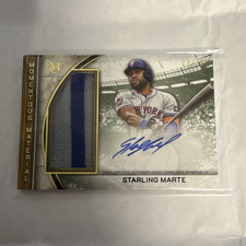 Topps 2025 Museum Starling Marte MMJPA-SM Jumbo Patch Auto /15