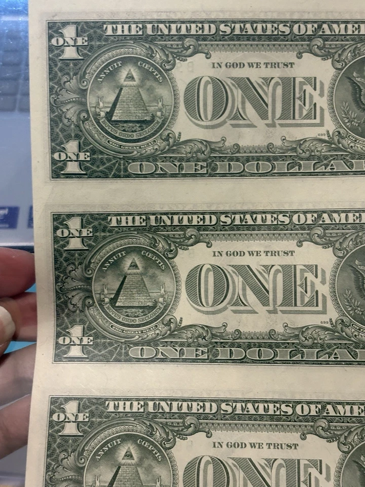 $1 1981A - CB SHEET ONLY PRODUCTION RUN 4 NOTE UNCUT SHEET - Image 2 of 4