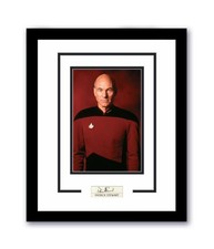 Star Trek Captain Picard Patrick Stewart Autographed 16x20 Framed Photo ACOA