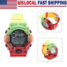 Digital Watches Youth LED Dual Time Sports Waterproof Wrist Watches Children