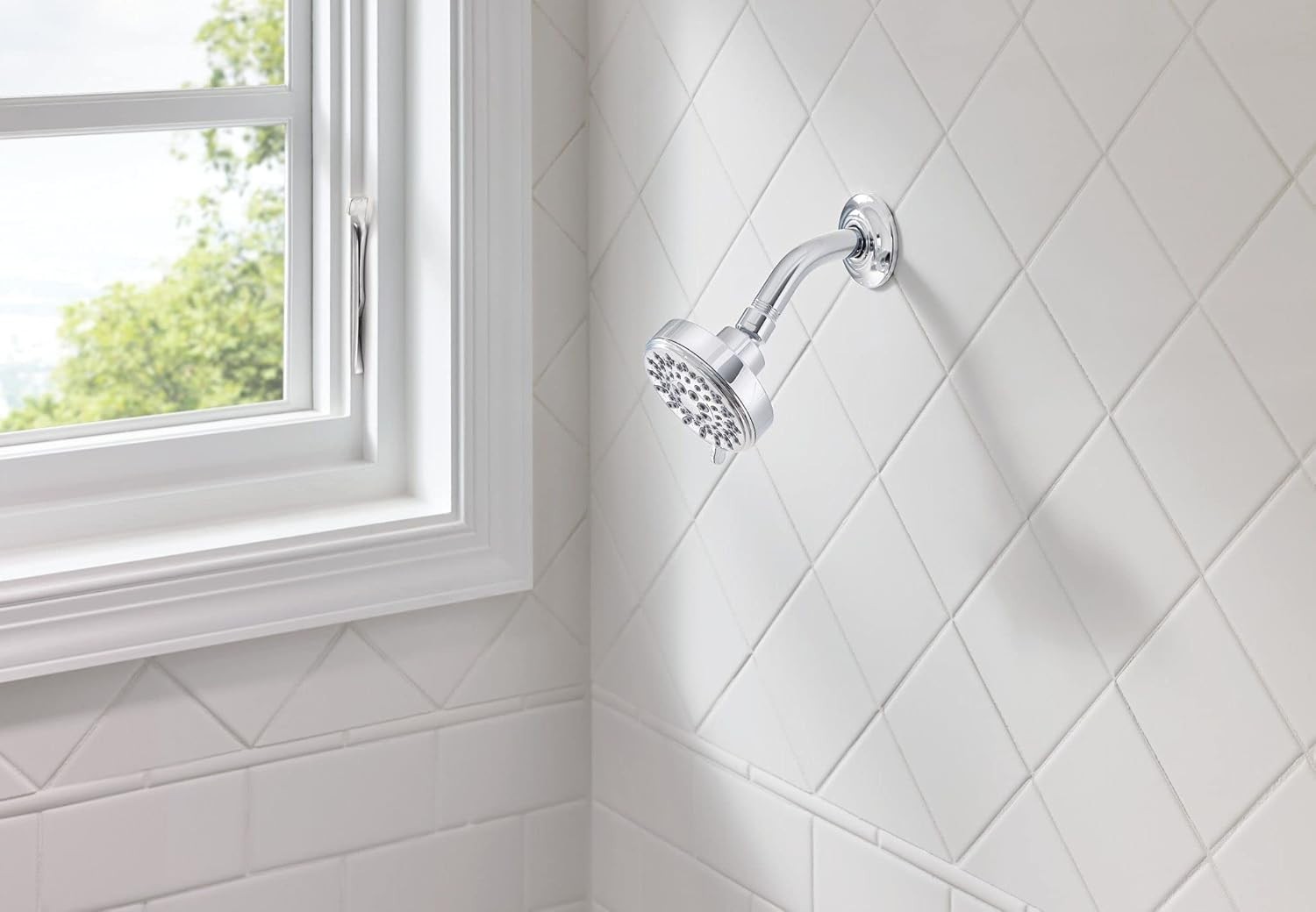 Moen Ignite Chrome Five-function Shower Head With 2.5 GPM High-Pressure Spray, 2