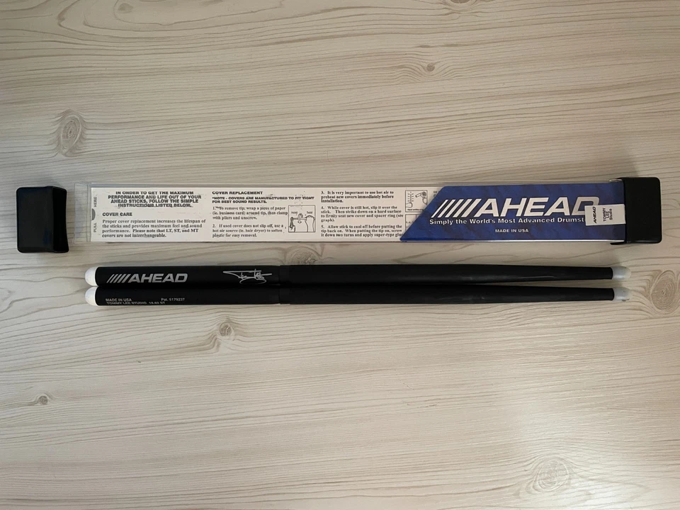 Ahead Tommy Lee Motley Crew baquetas de estudio de colección principios de 2000 Gen 2 Foto 2 de 4