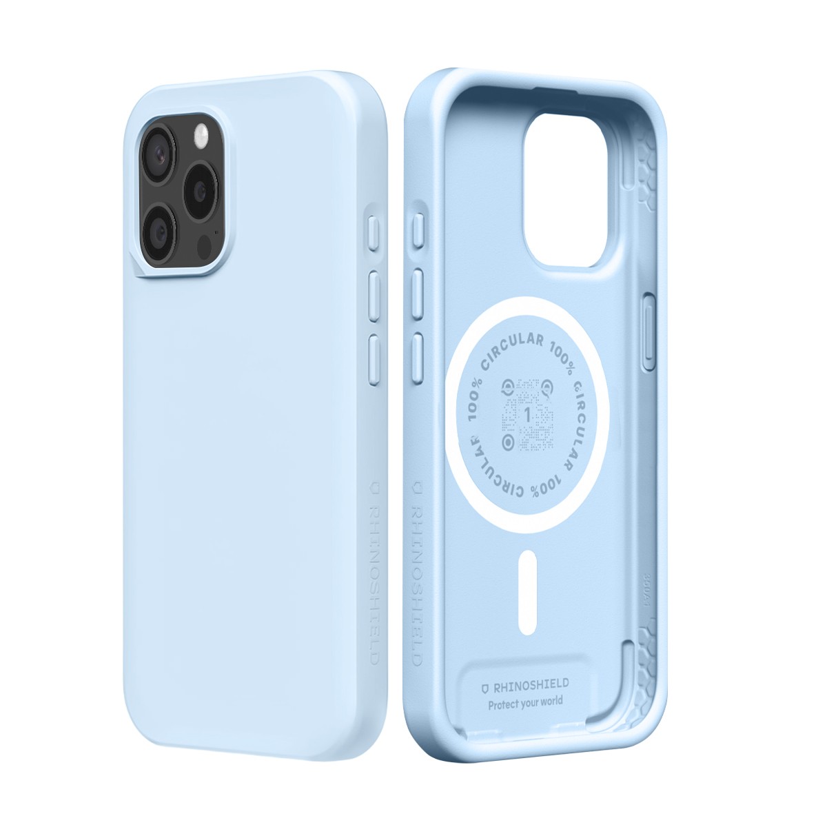 Coque iPhone 15 Rhinoshield SolidX protection polymère bleu