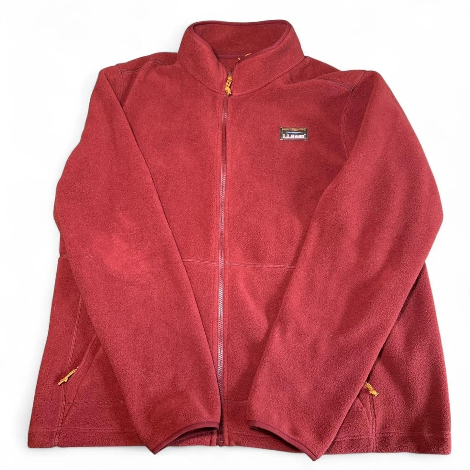 L.L. Bean Fleece Jacket Mens XXL Regular Full Zip Mountain Classic Rust Orange
