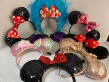 Disney Mickey Minnie Mouse Thing 1  Thing 2 Ears Headband Lot Of 8