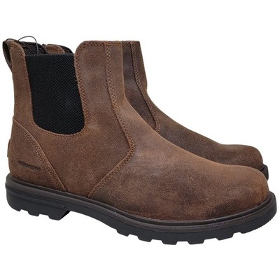 Sorel Men Carson Chelsea Waterproof Ankle Boots Size US 9.5 Tobacco Brown Suede