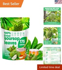 175 Soursop Graviola Dried Leaves for Tea - 100 Natural Whole Dried Soursop