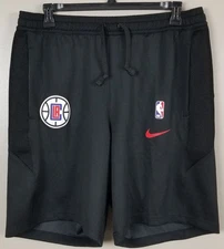 NIKE LA CLIPPERS TEAM-ISSUED SHORTS MENS THERMA-FLEX BLACK RARE (SIZE 2XL)