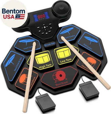 Electronic Drum Set -  Electric Drum Set Roll up Portable Drum Kit MIDI Practice