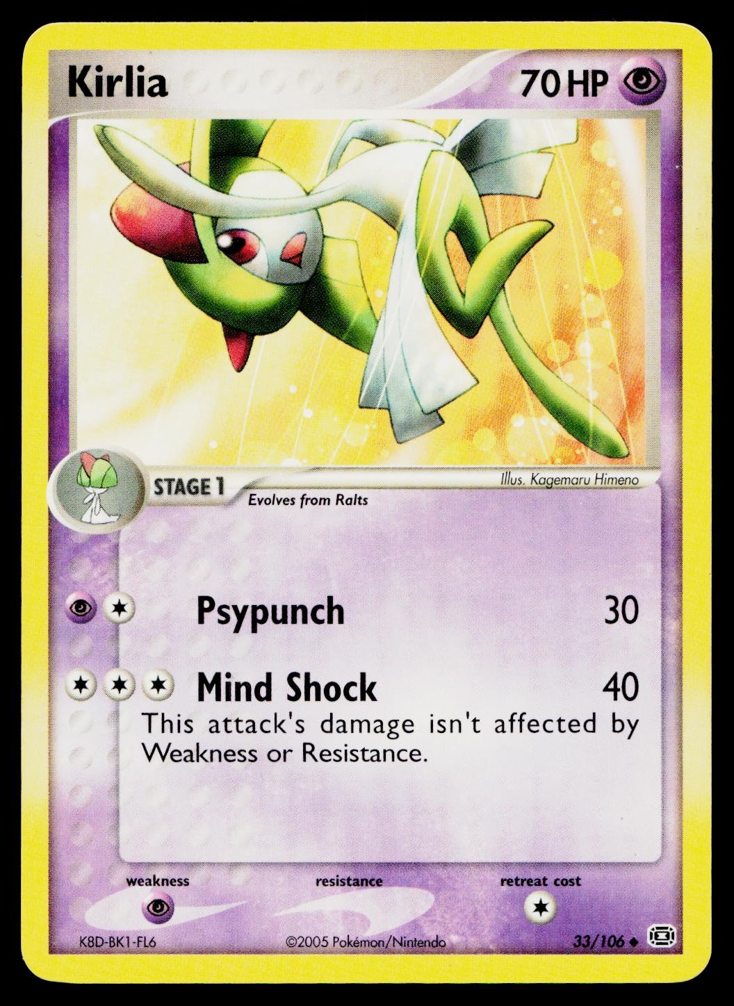 Kirlia 33/106 Uncommon Emerald Pokemon Near Mint