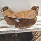 JustFab Tan Faux Leather Duffle Bag Women Adjustable Strap Zipper Carry On — photo 1