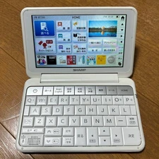 Sharp PW-W700 Electronic Dictionary White Japanese Keyboard Used