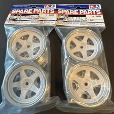 Tamiya Sp-672 50672 5 Spoke 2 Piece Wheels White X 2 Packages