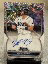 2023 Bowman Chrome 1st Bowman Speckle Refractor /299 Brett Wisely #CPA-BW Auto