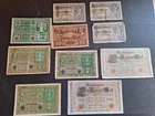 10 notes bundle 5,20, 50, 1000 Mark Reichsbanknote