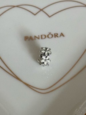 New 100% Authentic Genuine Pandora White Daisy Flower Spacer
