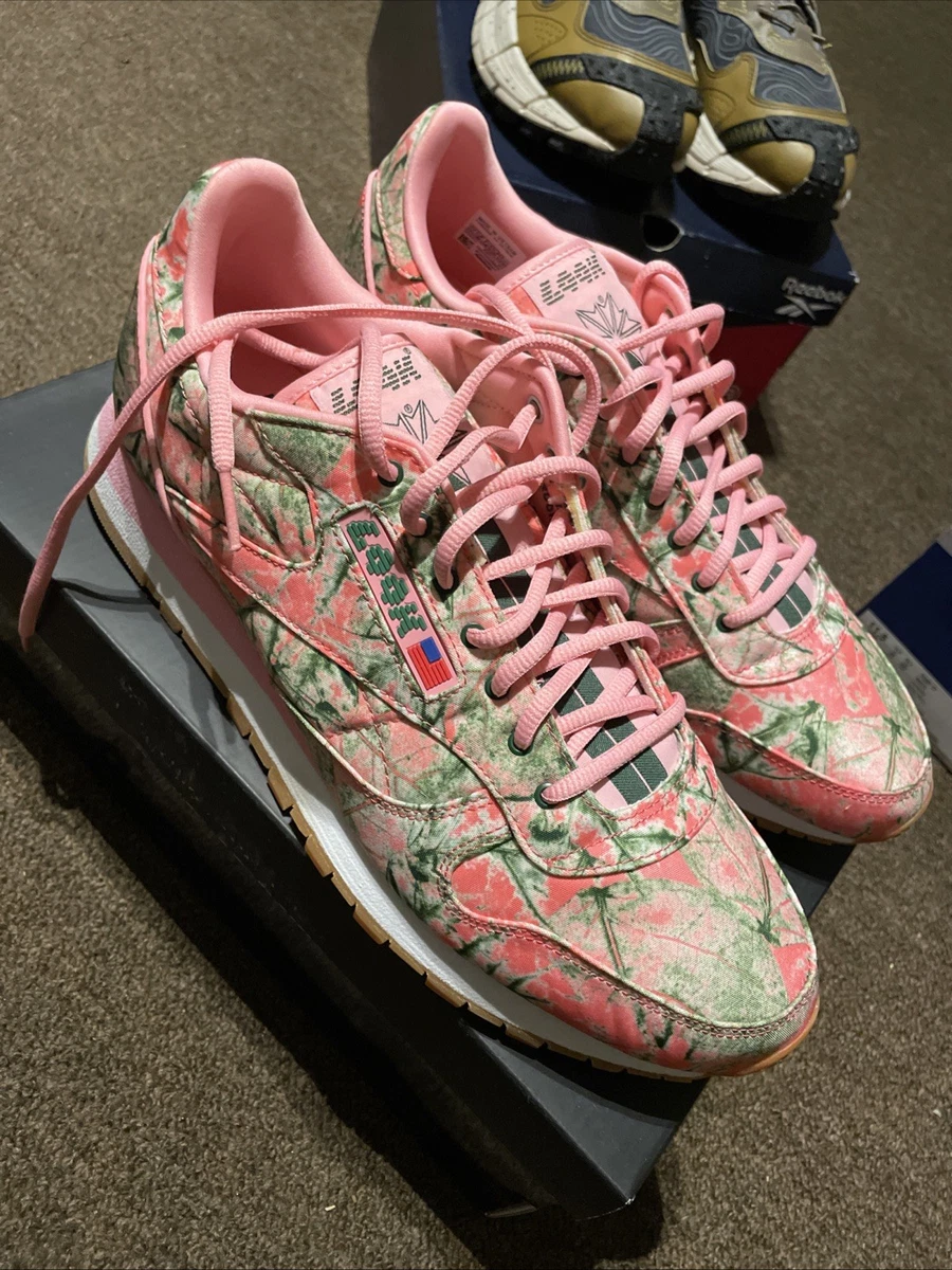 LQQK Studios x Reebok Classic Leather Leaf Camo - Bubble Gum for