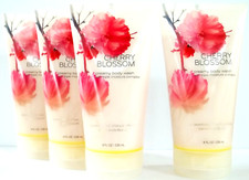 Bath Body Works Original CHERRY BLOSSOM Creamy Body Wash, 8 oz, NEW x 4